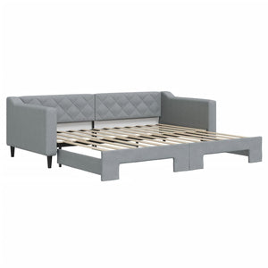 Divano Letto con Letto Estraibile-Sofa Letto-Daybed Grigio Chiaro 90x200 Tessuto 463765