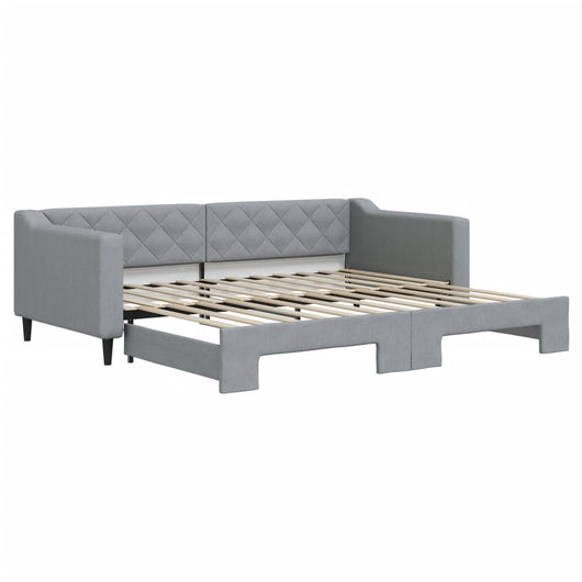 Divano Letto con Letto Estraibile-Sofa Letto-Daybed Grigio Chiaro 90x200 Tessuto 463765