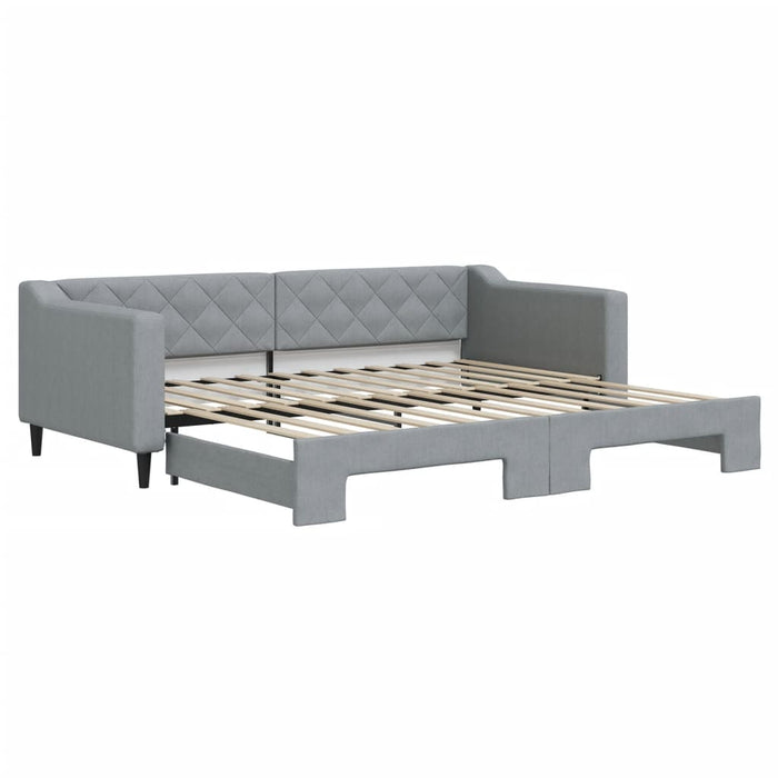 Divano Letto con Letto Estraibile-Sofa Letto-Daybed Grigio Chiaro 90x200 Tessuto 463765