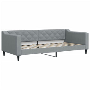 Divano Letto con Letto Estraibile Grigio Chiaro 90x200 Tessuto
