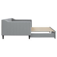 Divano Letto con Letto Estraibile Grigio Chiaro 90x200 Tessuto