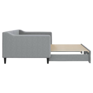 Divano Letto con Letto Estraibile-Sofa Letto-Daybed Grigio Chiaro 90x200 Tessuto 463765