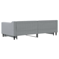 Divano Letto con Letto Estraibile Grigio Chiaro 90x200 Tessuto