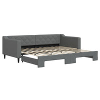 Divano Letto con Letto Estraibile Grigio Scuro 90x200cm Tessuto 3197427