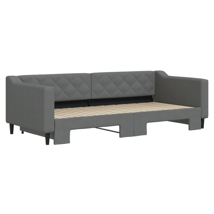Divano Letto con Letto Estraibile-Sofa Letto-Daybed Grigio Scuro 90x200cm Tessuto 208310