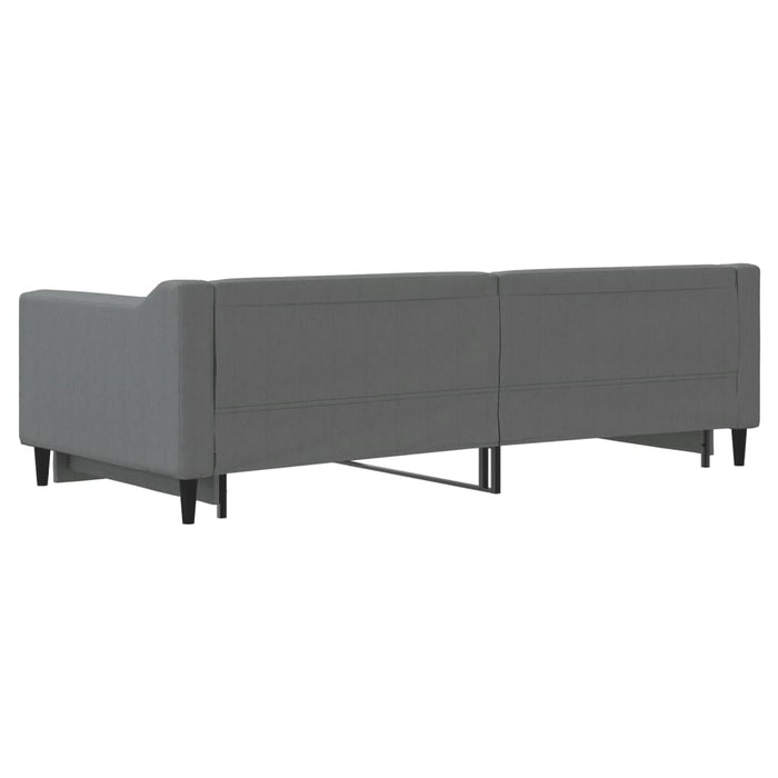 vidaXL Divano Letto con Letto Estraibile Grigio Scuro 90x200cm Tessuto
