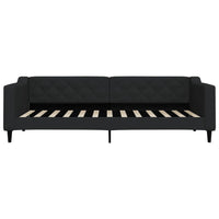 Divano Letto con Letto Estraibile-Sofa Letto-Daybed Nero 90x200 cm in Tessuto 504832
