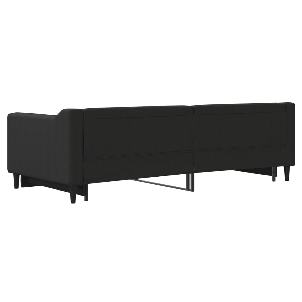 Divano Letto con Letto Estraibile-Sofa Letto-Daybed Nero 90x200 cm in Tessuto 504832