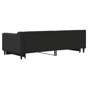 Divano Letto con Letto Estraibile-Sofa Letto-Daybed Nero 90x200 cm in Tessuto 504832