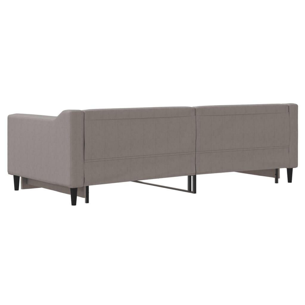 Divano Letto con Letto Estraibile Tortora 90x200 cm in Tessuto
