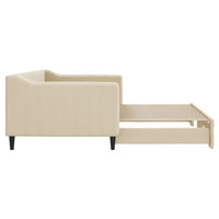 Divano Letto con Letto Estraibile-Sofa Letto-Daybed Crema 90x200 cm in Tessuto 742129
