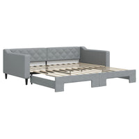 vidaXL Divano Letto con Letto Estraibile Grigio Chiaro 100x200 Tessuto