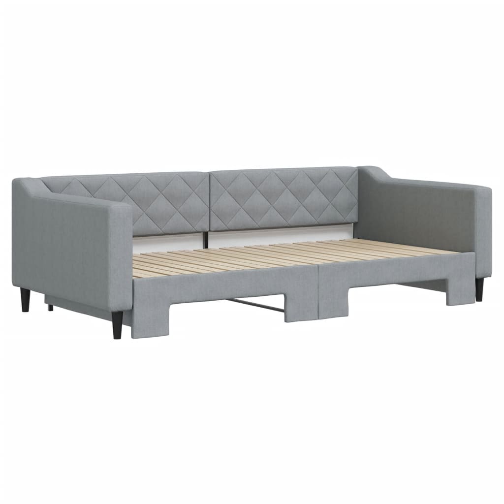 vidaXL Divano Letto con Letto Estraibile Grigio Chiaro 100x200 Tessuto