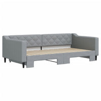 vidaXL Divano Letto con Letto Estraibile Grigio Chiaro 100x200 Tessuto