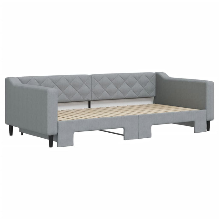 vidaXL Divano Letto con Letto Estraibile Grigio Chiaro 100x200 Tessuto