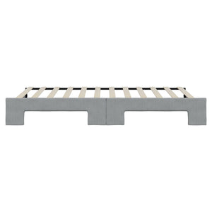 Divano Letto con Letto Estraibile-Sofa Letto-Daybed Grigio Chiaro 100x200 Tessuto 766053