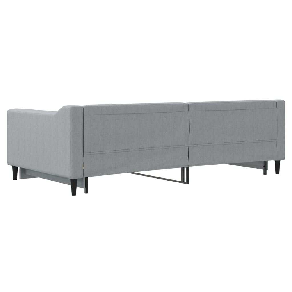 Divano Letto con Letto Estraibile-Sofa Letto-Daybed Grigio Chiaro 100x200 Tessuto 766053