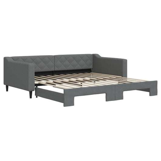 Divano Letto con Letto Estraibile-Sofa Letto-Daybed Grigio Scuro 100x200 Tessuto 729470