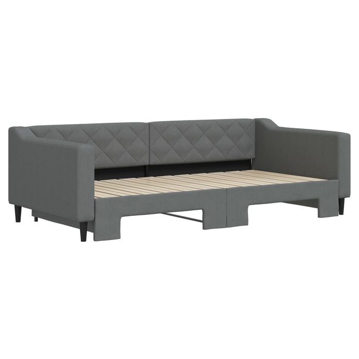Divano Letto con Letto Estraibile-Sofa Letto-Daybed Grigio Scuro 100x200 Tessuto 729470