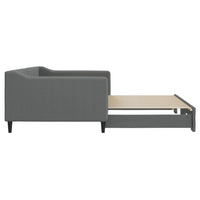 Divano Letto con Letto Estraibile-Sofa Letto-Daybed Grigio Scuro 100x200 Tessuto 729470