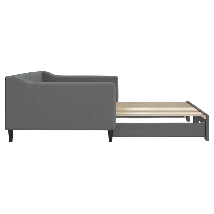Divano Letto con Letto Estraibile-Sofa Letto-Daybed Grigio Scuro 100x200 Tessuto 729470