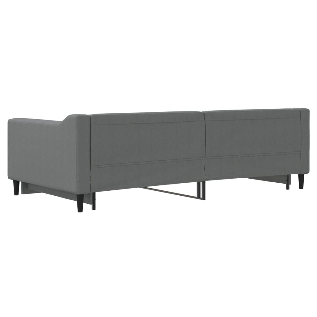 Divano Letto con Letto Estraibile Grigio Scuro 100x200 Tessuto 3197432