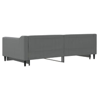 Divano Letto con Letto Estraibile Grigio Scuro 100x200 Tessuto