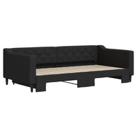 vidaXL Divano Letto con Letto Estraibile Nero 100x200 cm in Tessuto
