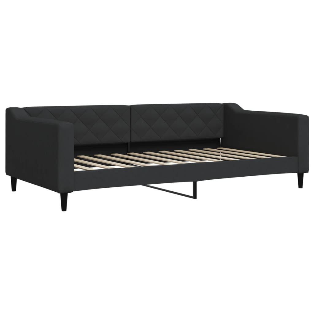 Divano Letto con Letto Estraibile Nero 100x200 cm in Tessuto 3197433