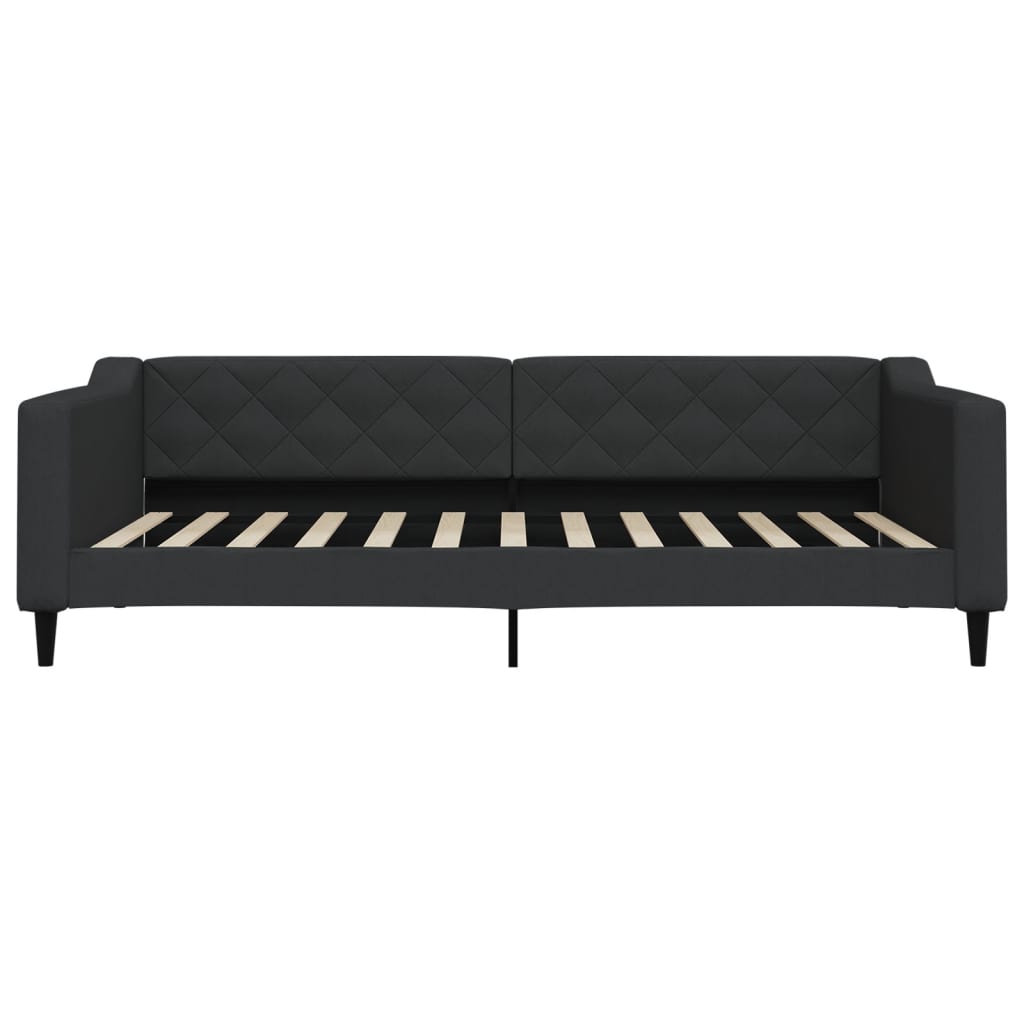Divano Letto con Letto Estraibile-Sofa Letto-Daybed Nero 100x200 cm in Tessuto 525356