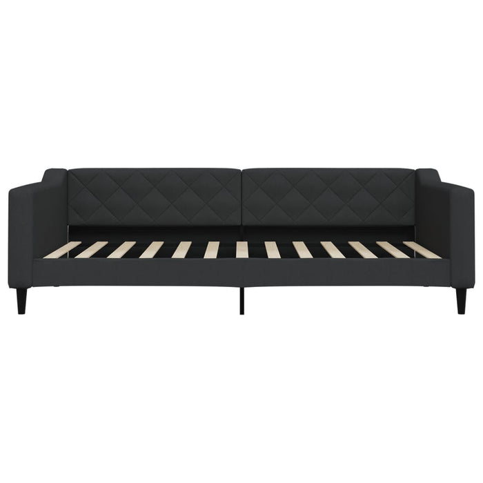 Divano Letto con Letto Estraibile-Sofa Letto-Daybed Nero 100x200 cm in Tessuto 525356