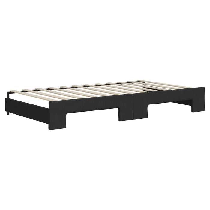 vidaXL Divano Letto con Letto Estraibile Nero 100x200 cm in Tessuto