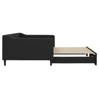 Divano Letto con Letto Estraibile-Sofa Letto-Daybed Nero 100x200 cm in Tessuto 525356