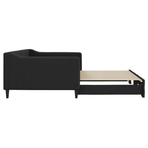 vidaXL Divano Letto con Letto Estraibile Nero 100x200 cm in Tessuto