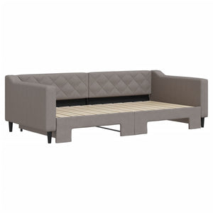 Divano Letto con Letto Estraibile Tortora 100x200 cm in Tessuto 3197434