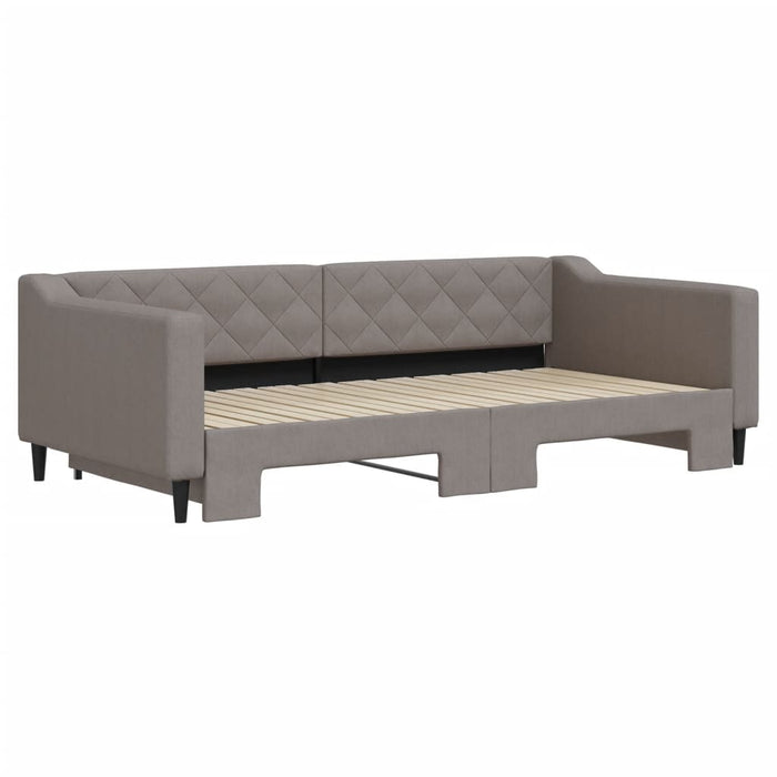 Divano Letto con Letto Estraibile-Sofa Letto-Daybed Tortora 100x200 cm in Tessuto 381879