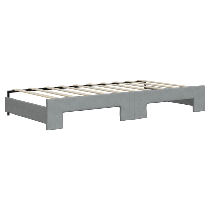 Divano Letto con Letto Estraibile Grigio Chiaro 90x190 Tessuto