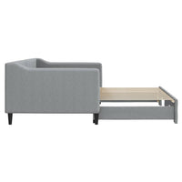 Divano Letto con Letto Estraibile Grigio Chiaro 90x190 Tessuto
