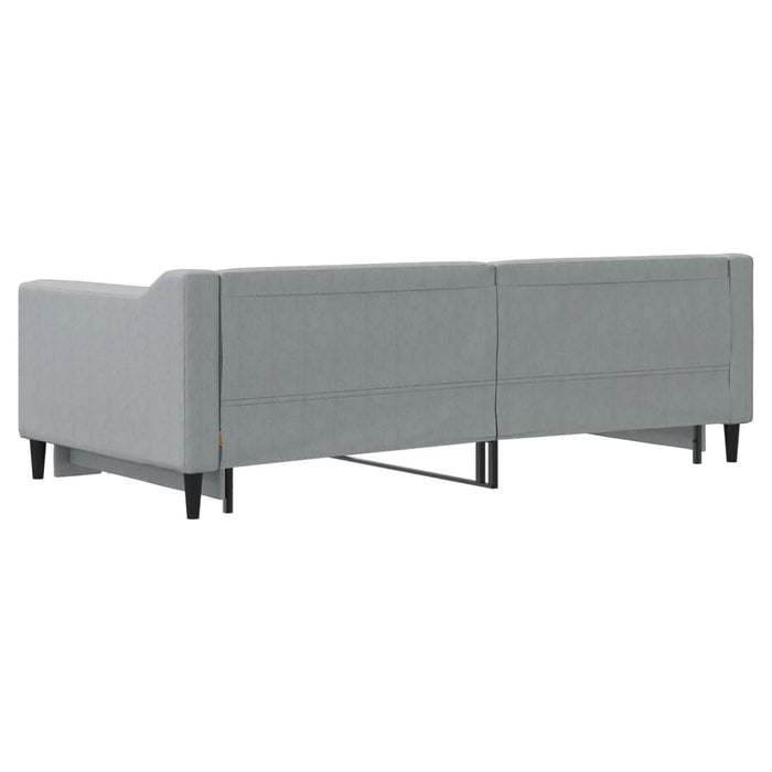 Divano Letto con Letto Estraibile Grigio Chiaro 90x190 Tessuto 3197436