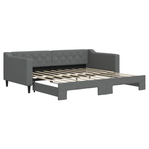 Divano Letto con Letto Estraibile Grigio Scuro 90x190cm Tessutocod mxl 130581