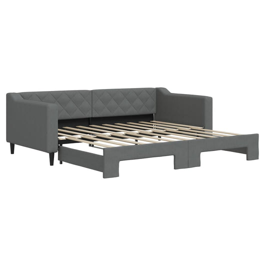 Divano Letto con Letto Estraibile Grigio Scuro 90x190cm Tessutocod mxl 130581