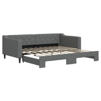 Divano Letto con Letto Estraibile Grigio Scuro 90x190cm Tessuto 3197437