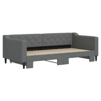 Divano Letto con Letto Estraibile-Sofa Letto-Daybed Grigio Scuro 90x190cm Tessuto 549001
