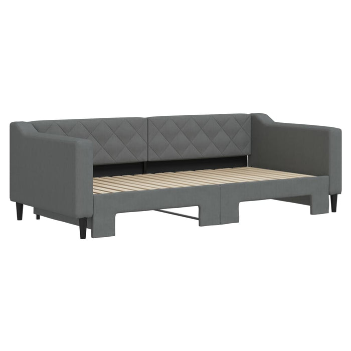 Divano Letto con Letto Estraibile-Sofa Letto-Daybed Grigio Scuro 90x190cm Tessuto 549001