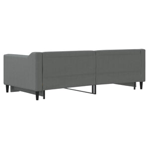 Divano Letto con Letto Estraibile Grigio Scuro 90x190cm Tessuto 3197437