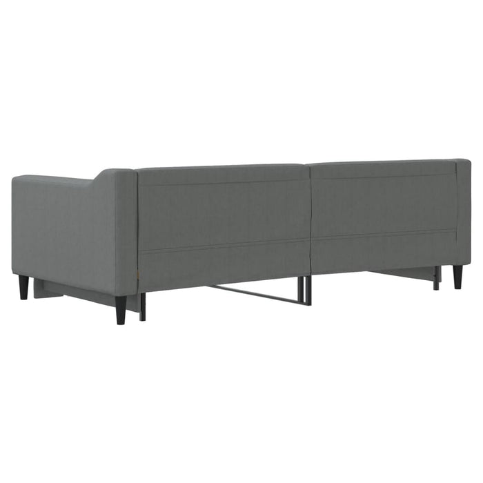 Divano Letto con Letto Estraibile Grigio Scuro 90x190cm Tessuto 3197437