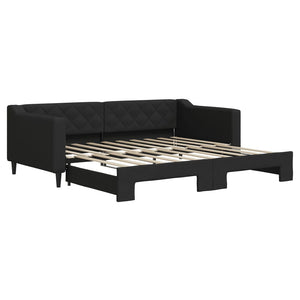Divano Letto con Letto Estraibile Nero 90x190 cm in Tessutocod mxl 82682