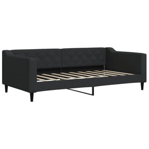 Divano Letto con Letto Estraibile Nero 90x190 cm in Tessuto 3197438