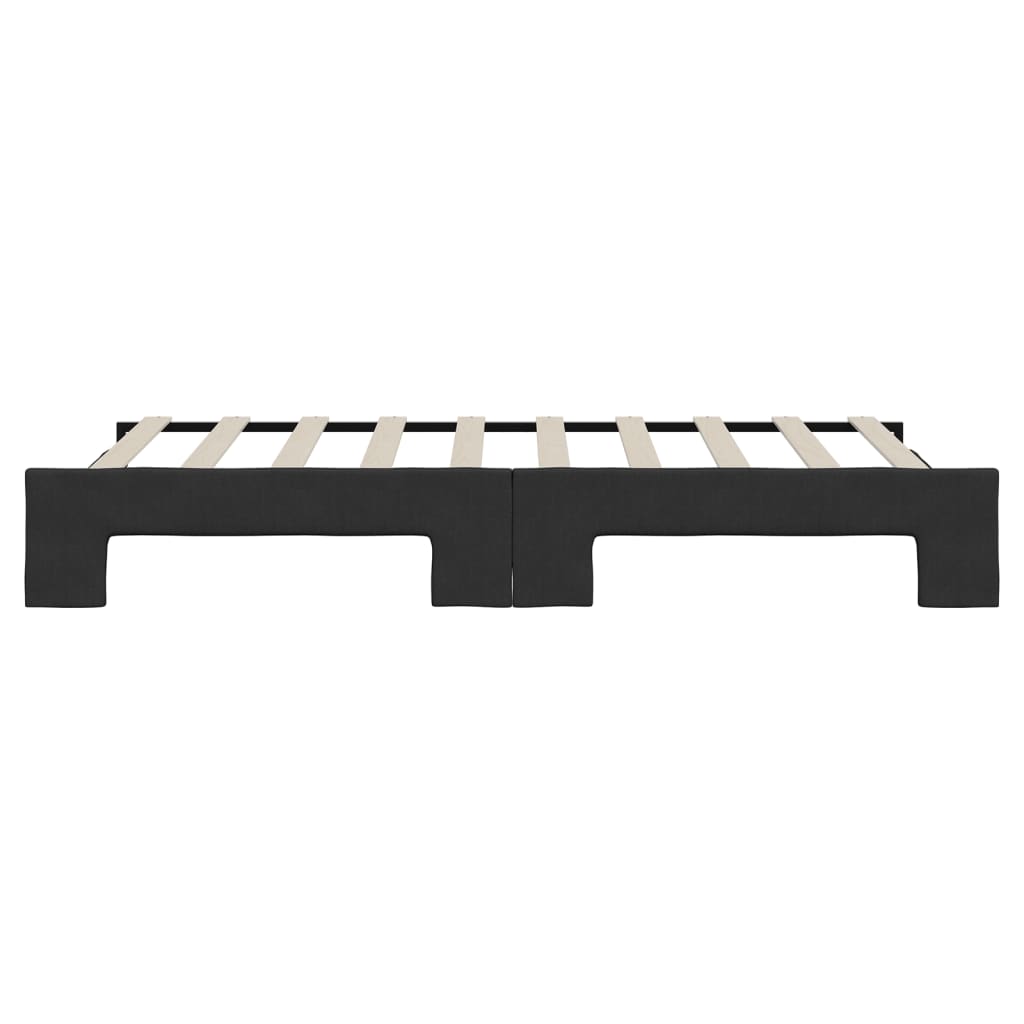 Divano Letto con Letto Estraibile Nero 90x190 cm in Tessuto 3197438