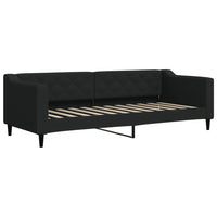 Divano Letto Estraibile con Materassi Nero 80x200 cm Tessuto 3197441